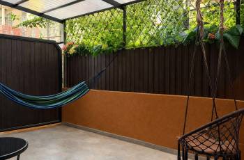 Swing, hammock, terrace and comfort