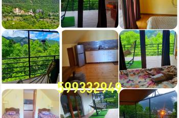 Rent a balcony apartment with a panoramic view of a mountain