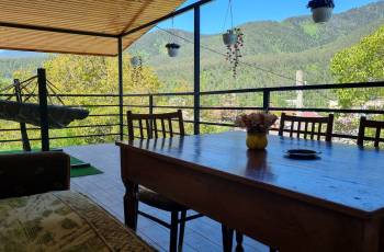 Rent a balcony apartment with a panoramic view of a mountain